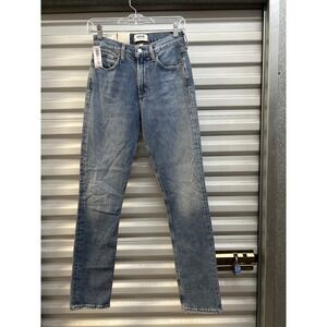 NWT AGOLDE Lyle Low Rise Slim Low Stretch Blue Jeans 24 x 31